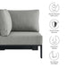 Tahoe Outdoor Patio Powder-Coated Aluminum Modular Corner Chair Gray Gray