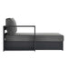 Tahoe Outdoor Patio Powder-Coated Aluminum Modular Left-Facing Chaise Lounge Gray Charcoal