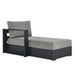 Tahoe Outdoor Patio Powder-Coated Aluminum Modular Left-Facing Chaise Lounge Gray Gray
