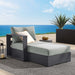 Tahoe Outdoor Patio Powder-Coated Aluminum Modular Left-Facing Chaise Lounge Gray Gray