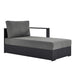 Tahoe Outdoor Patio Powder-Coated Aluminum Modular Right-Facing Chaise Lounge Gray Charcoal