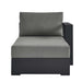 Tahoe Outdoor Patio Powder-Coated Aluminum Modular Right-Facing Chaise Lounge Gray Charcoal