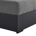 Tahoe Outdoor Patio Powder-Coated Aluminum Modular Right-Facing Chaise Lounge Gray Charcoal
