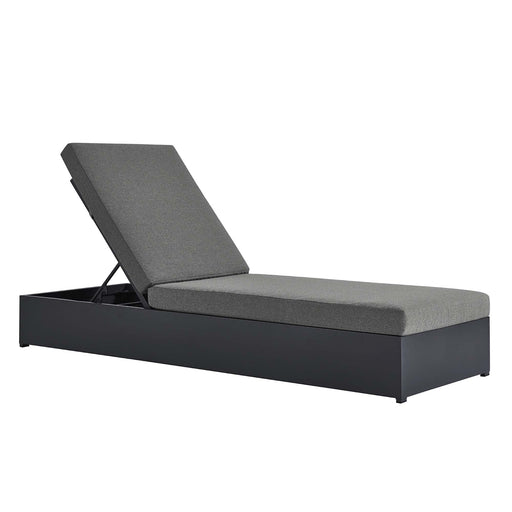 Tahoe Outdoor Patio Powder-Coated Aluminum Chaise Lounge Chair Gray Charcoal