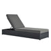 Tahoe Outdoor Patio Powder-Coated Aluminum Chaise Lounge Chair Gray Charcoal