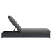 Tahoe Outdoor Patio Powder-Coated Aluminum Chaise Lounge Chair Gray Charcoal