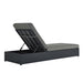 Tahoe Outdoor Patio Powder-Coated Aluminum Chaise Lounge Chair Gray Charcoal