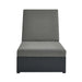Tahoe Outdoor Patio Powder-Coated Aluminum Chaise Lounge Chair Gray Charcoal