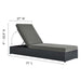 Tahoe Outdoor Patio Powder-Coated Aluminum Chaise Lounge Chair Gray Charcoal