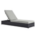 Tahoe Outdoor Patio Powder-Coated Aluminum Chaise Lounge Chair Gray Gray