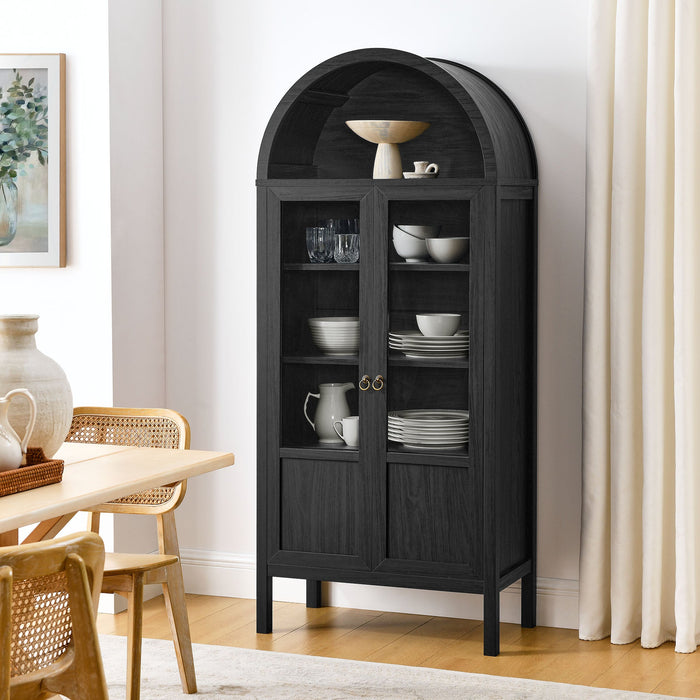 Modway Tessa Tall Arched Storage Display Cabinet - Close-Up