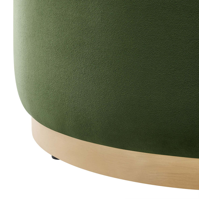 Modway Tilden Large 29" Round Performance Velvet Upholstered Ottoman Living Room Furniture - View 18