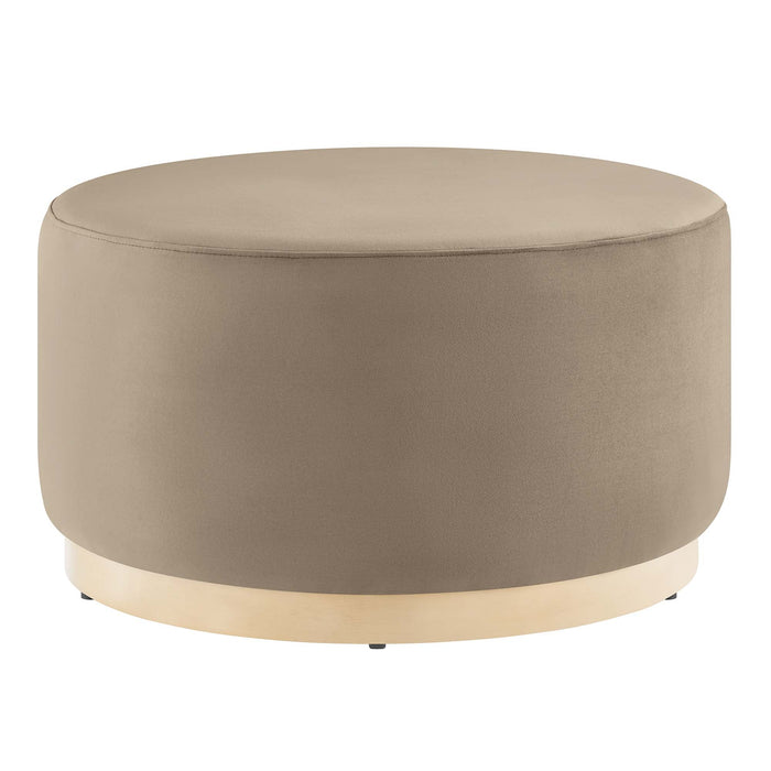 Modway Tilden Large 29" Round Performance Velvet Upholstered Ottoman Living Room Furniture - View 31