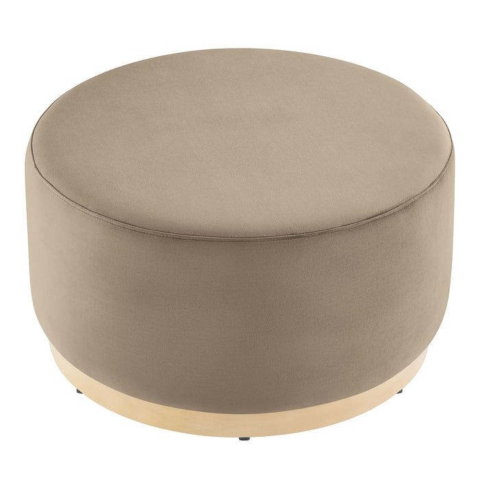 Modway Tilden Large 29" Round Performance Velvet Upholstered Ottoman Living Room Furniture - View 29