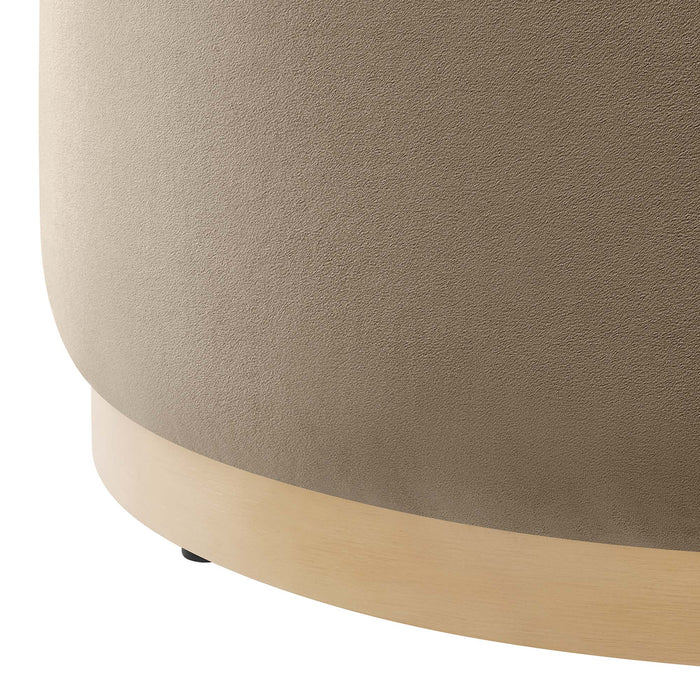 Modway Tilden Large 29" Round Performance Velvet Upholstered Ottoman Living Room Furniture - View 30