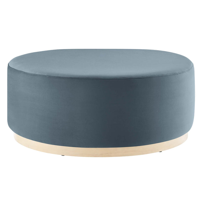 Modway Tilden Large 38" Round Performance Velvet Upholstered Ottoman Living Room Furniture - View 33