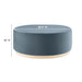Modway Tilden Large 38" Round Performance Velvet Upholstered Ottoman Living Room Furniture - View 9