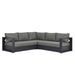 Tahoe 3-Piece Outdoor Patio Powder-Coated Aluminum Sectional Sofa Set by Modway - angle view