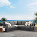 Tahoe 3-Piece Outdoor Patio Powder-Coated Aluminum Sectional Sofa Set by Modway - front view