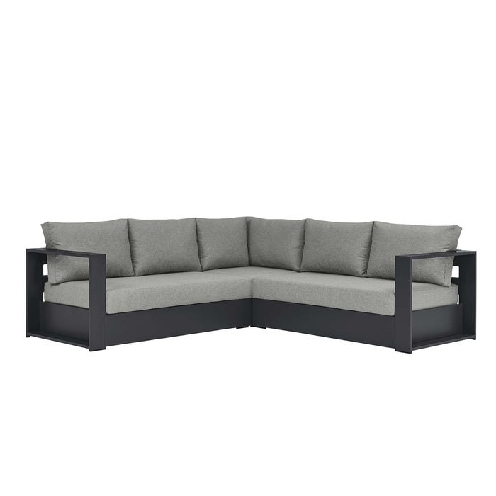 Tahoe 3-Piece Outdoor Patio Powder-Coated Aluminum Sectional Sofa Set by Modway - top view