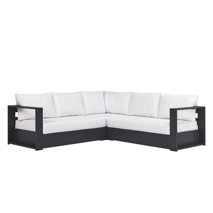 Tahoe 3-Piece Outdoor Patio Powder-Coated Aluminum Sectional Sofa Set by Modway - view 18