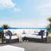 Tahoe 3-Piece Outdoor Patio Powder-Coated Aluminum Sectional Sofa Set by Modway - view 17