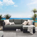 Tahoe 2-Piece Outdoor Patio Powder-Coated Aluminum Right-Facing Chaise Sectional Sofa Set Gray Charcoal