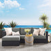Tahoe 2-Piece Outdoor Patio Powder-Coated Aluminum Left-Facing Chaise Sectional Sofa Set Gray Charcoal