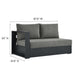 Tahoe 3-Piece Outdoor Patio Powder-Coated Aluminum Right-Facing Chaise Sectional Sofa Set Gray Charcoal
