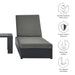 Tahoe 3-Piece Outdoor Patio Powder-Coated Aluminum Chaise Lounge Set Gray Charcoal