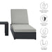Tahoe 3-Piece Outdoor Patio Powder-Coated Aluminum Chaise Lounge Set Gray Gray
