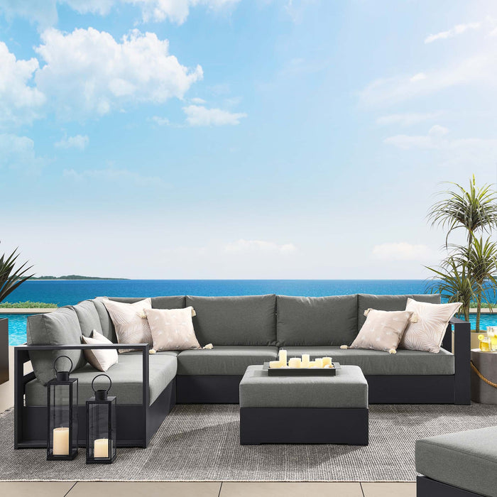 Tahoe 5-Piece Outdoor Patio Powder-Coated Aluminum Sectional Sofa Set by Modway - front view
