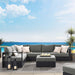 Tahoe 5-Piece Outdoor Patio Powder-Coated Aluminum Sectional Sofa Set by Modway - front view