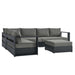 Tahoe 5-Piece Outdoor Patio Powder-Coated Aluminum Sectional Sofa Set by Modway - angle view