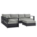 Tahoe 5-Piece Outdoor Patio Powder-Coated Aluminum Sectional Sofa Set by Modway - control panel detail
