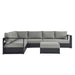 Tahoe 5-Piece Outdoor Patio Powder-Coated Aluminum Sectional Sofa Set by Modway - view 20