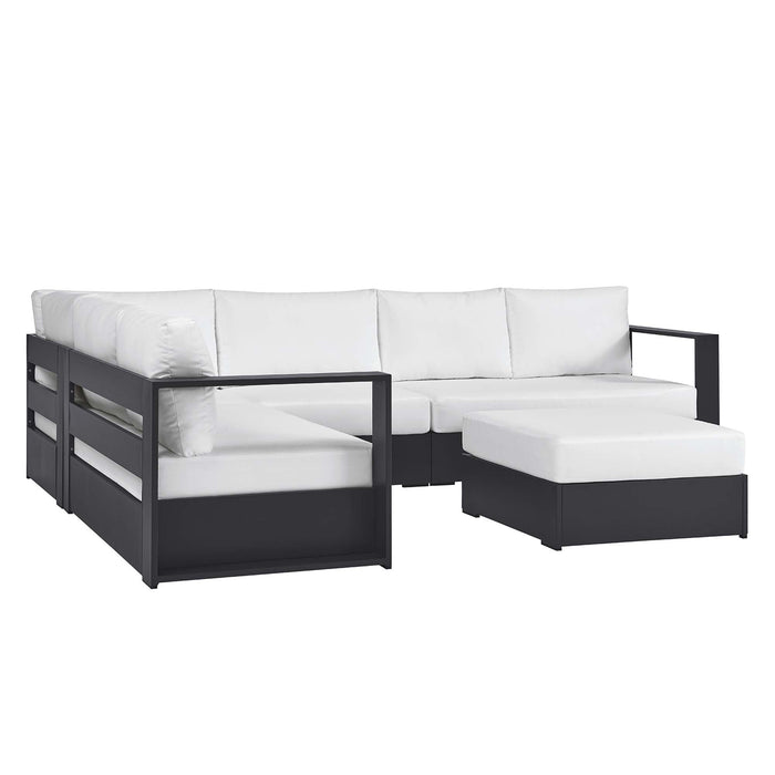 Tahoe 5-Piece Outdoor Patio Powder-Coated Aluminum Sectional Sofa Set by Modway - view 22