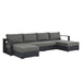 Tahoe 4-Piece Outdoor Patio Powder-Coated Aluminum Sectional Sofa Set by Modway - angle view