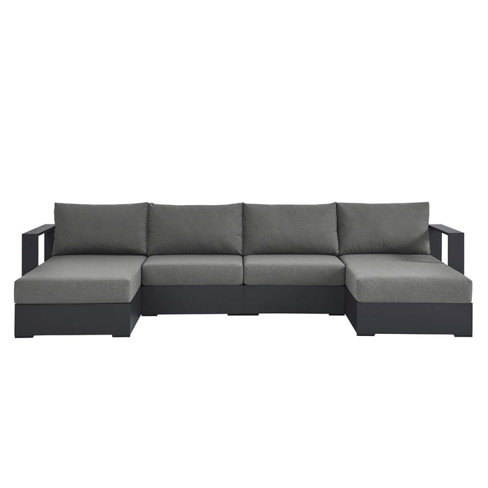 Tahoe 4-Piece Outdoor Patio Powder-Coated Aluminum Sectional Sofa Set by Modway - alternate view