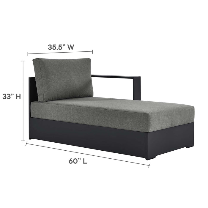 Tahoe 4-Piece Outdoor Patio Powder-Coated Aluminum Sectional Sofa Set by Modway - specifications diagram