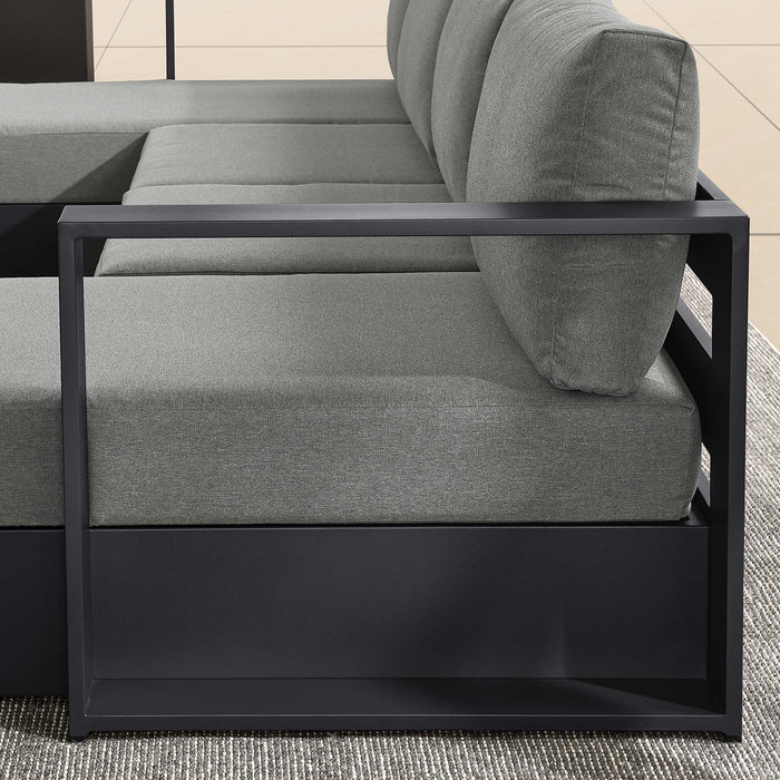 Tahoe 4-Piece Outdoor Patio Powder-Coated Aluminum Sectional Sofa Set by Modway - lifestyle in-use