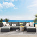Tahoe 4-Piece Outdoor Patio Powder-Coated Aluminum Sectional Sofa Set by Modway - front view