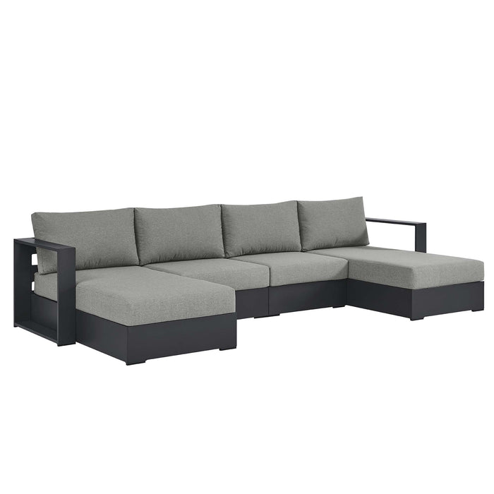 Tahoe 4-Piece Outdoor Patio Powder-Coated Aluminum Sectional Sofa Set by Modway - top view