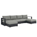 Tahoe 4-Piece Outdoor Patio Powder-Coated Aluminum Sectional Sofa Set by Modway - top view