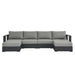 Tahoe 4-Piece Outdoor Patio Powder-Coated Aluminum Sectional Sofa Set by Modway - view 16
