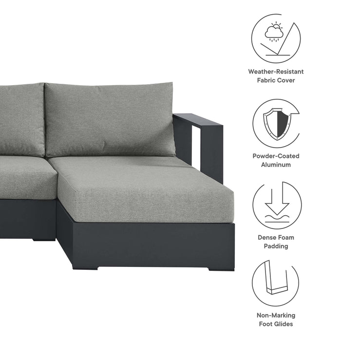 Tahoe 4-Piece Outdoor Patio Powder-Coated Aluminum Sectional Sofa Set by Modway - interior view