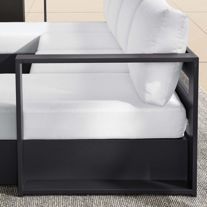 Tahoe 4-Piece Outdoor Patio Powder-Coated Aluminum Sectional Sofa Set by Modway - view 23