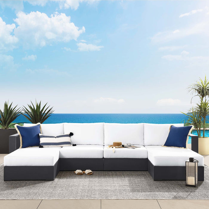 Tahoe 4-Piece Outdoor Patio Powder-Coated Aluminum Sectional Sofa Set by Modway - view 17
