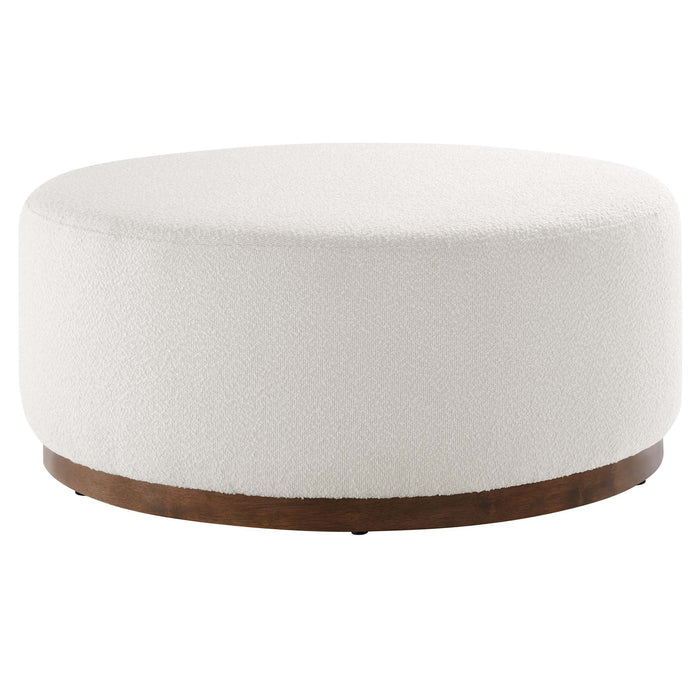 Tilden Large 38" Round Boucle Upholstered Ottoman