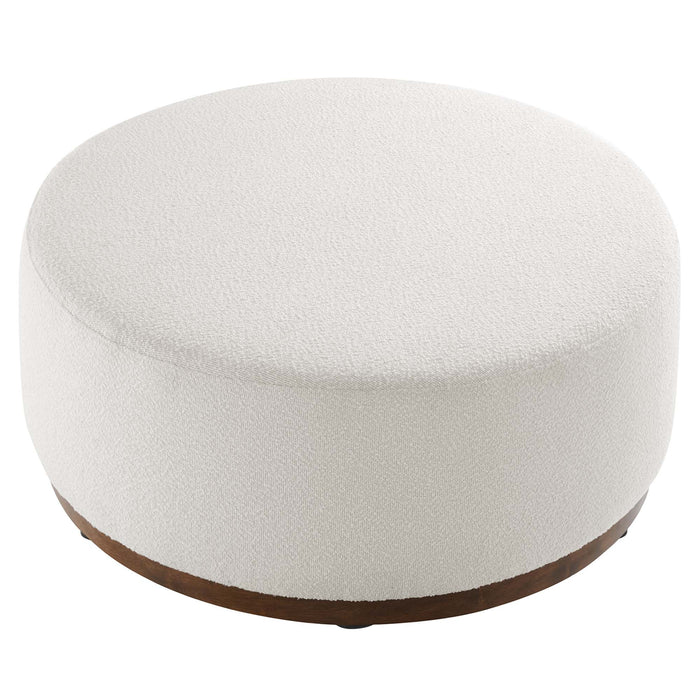 Tilden Large 38" Round Boucle Upholstered Ottoman